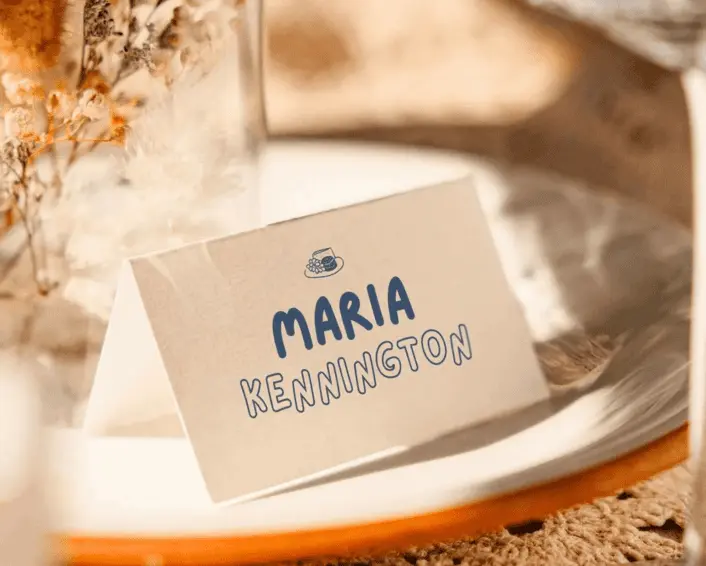 Thanksgiving Place Card Templates - Autumn Harvest Designs feature illustration