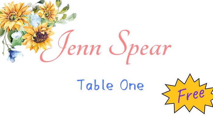 Floral Fantasy Name Card Template