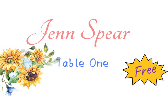 Playful Lovebirds Name Card Template