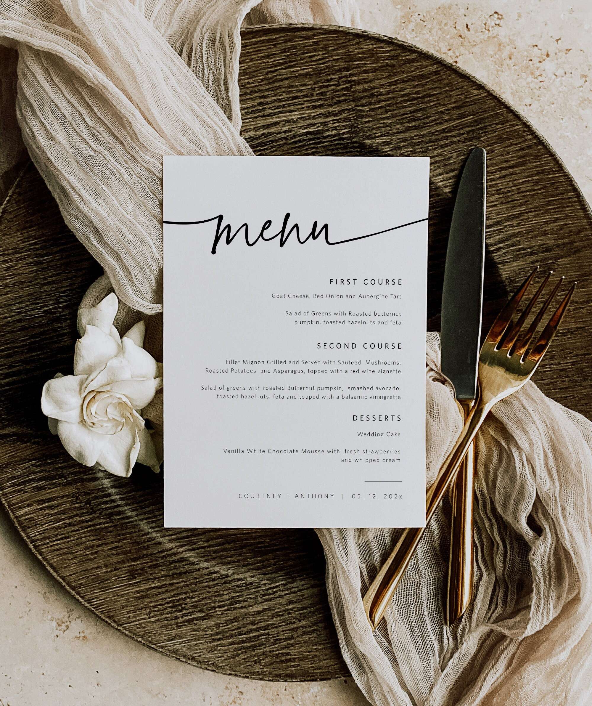 Celestial Beauty Place Card Template