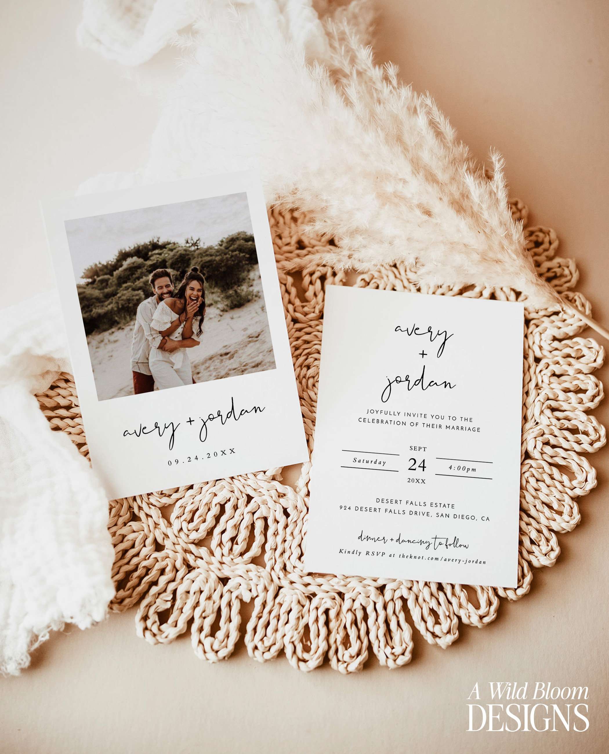 Rustic Elegance Place Card Template