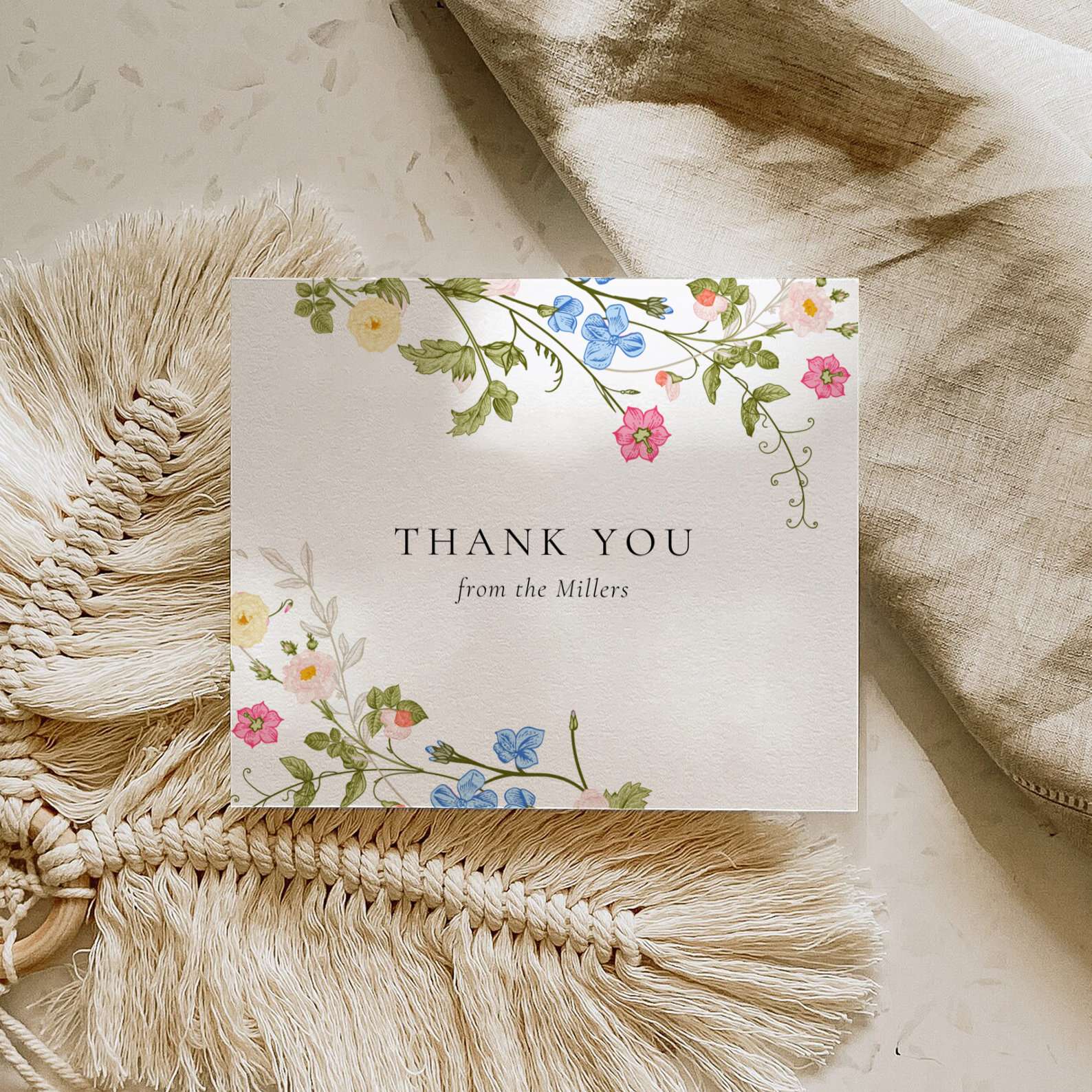 Boho Dreams Place Card Template