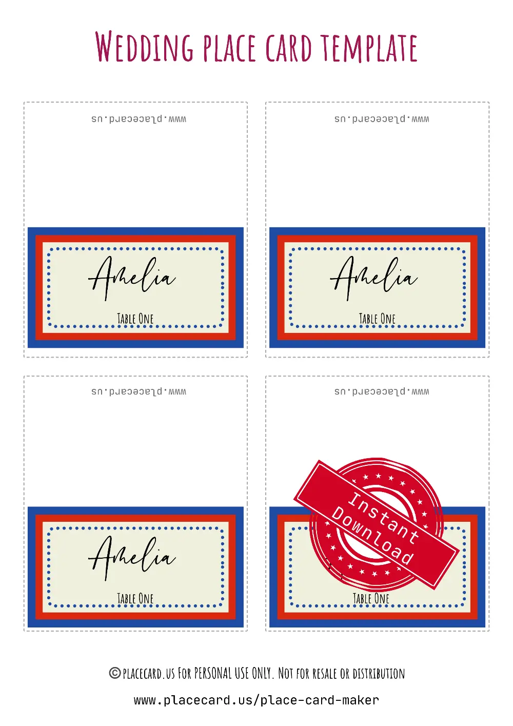 place cards burgundy happy birthday name cards  